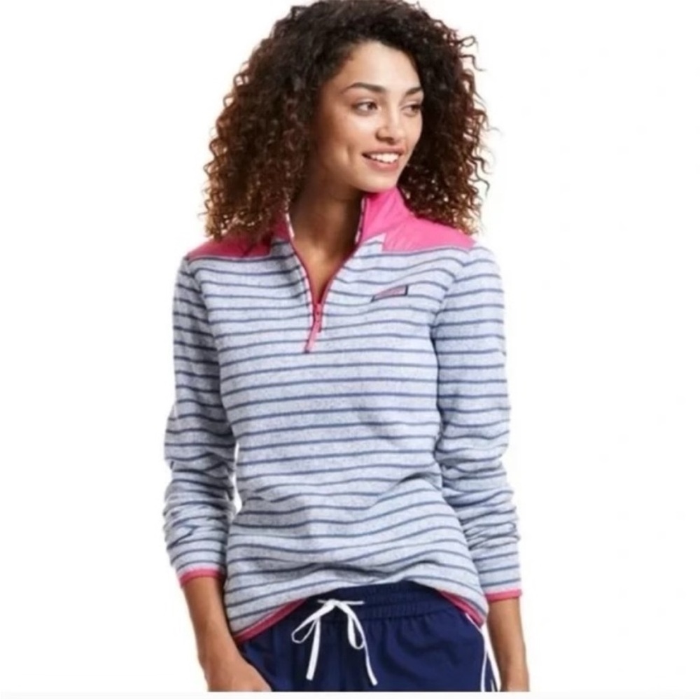 Vineyard Vines Striped Sweater Fleece Shep Shirt